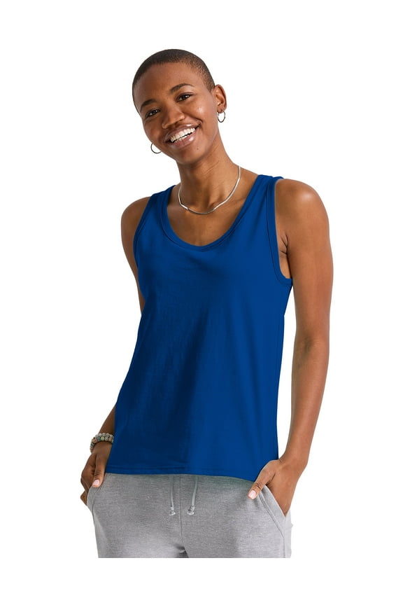 Essentials Tank Women’s Cotton Sleeveless Tee Modern Fit 14 Colors sz XS-2XL