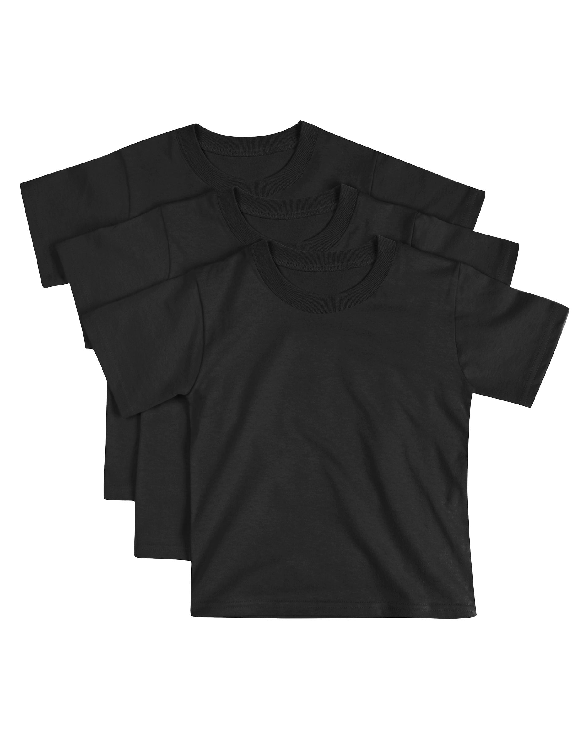 Hanes ComfortSoft Toddler T-Shirts 3-Pack - 100% Cotton Crewneck Tees