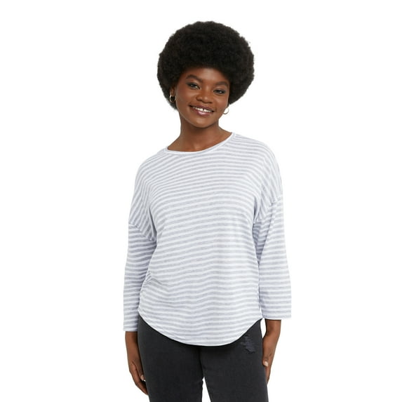 Hanes Essentials Women's Classic Fit 3/4 Sleeve T-Shirt, Sizes XS-2X