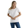 thumbnail image 1 of Hanes Essentials Women's Cotton Round Neck T-Shirt White 2XL, 1 of 5