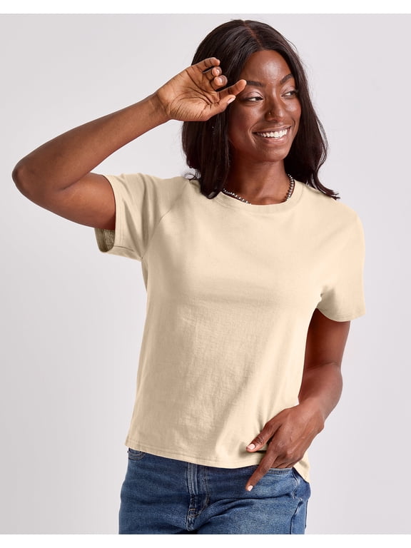 Essentials Women’s Cotton T-Shirt, Classic Fit Natural XS