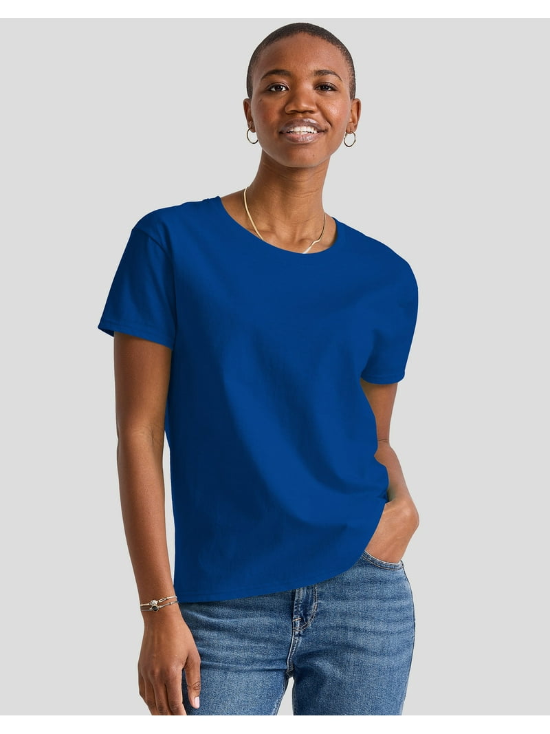 Hanes Essentials T-Shirt Oversized Fit Women's Cotton Tee Short