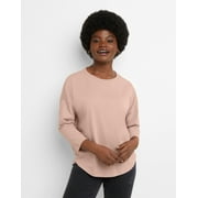 Hanes Essentials Womens Cotton T-Shirt, Three-Quarter Sleeve