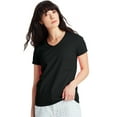 thumbnail image 1 of Hanes Essentials Women's Cotton V-Neck T-Shirt Black S, 1 of 5