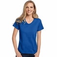 thumbnail image 1 of Hanes Essentials Women's Cotton V-Neck T-Shirt Deep Royal 3XL, 1 of 3