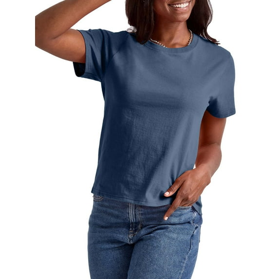 Hanes Essentials Women’s T-Shirt, 100% Cotton Classic-Fit Tee