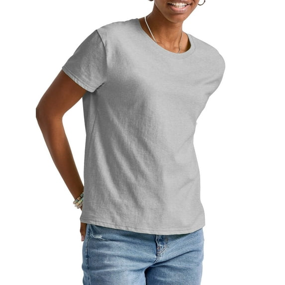 Hanes Essentials Women’s T-Shirt, 100% Cotton Relaxed-Fit Tee, Sizes XS-XXL