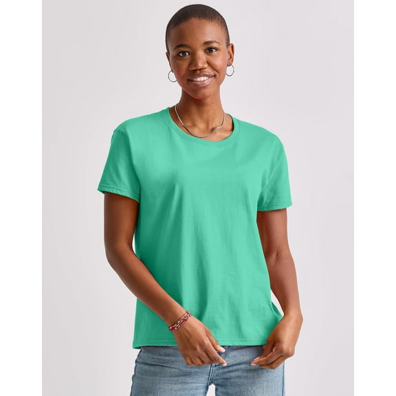 Hanes Essentials Women’s T-Shirt, 100% Cotton Relaxed-Fit Tee, Sizes XS-XXL