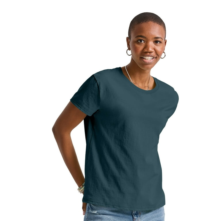Hanes crew neck top t shirts walmart