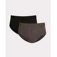 thumbnail image 1 of Hanes Explorer Men’s Brief Underwear, 2-Pack Black/Grey S, 1 of 7