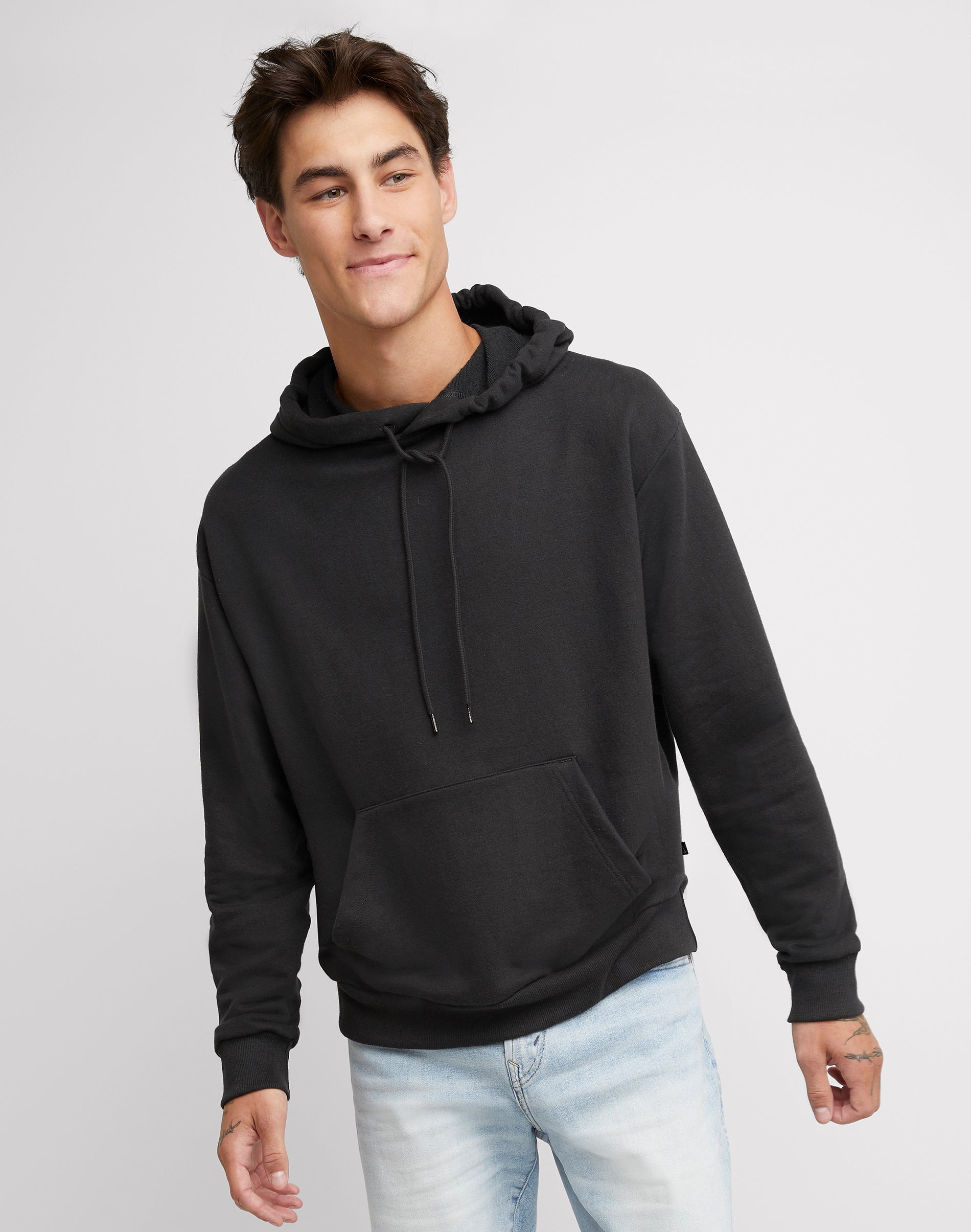 Hanes Explorer Unisex French Terry Hoodie Black S 