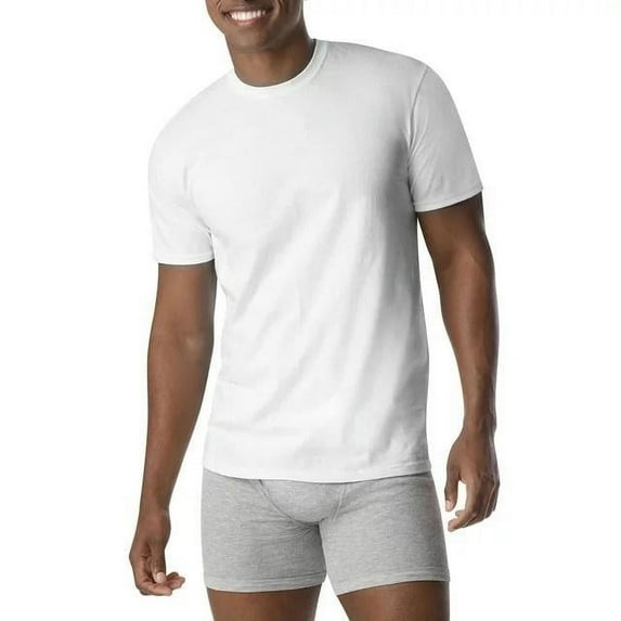 Hanes Flat Collar Tagless Cotton, T-Shirt 10 Pack (Men's)