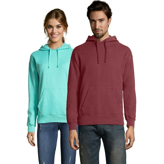 Hanes Fleece Hoodie Sweatshirt Unisex ComfortWash Garment Dyed Men Womens