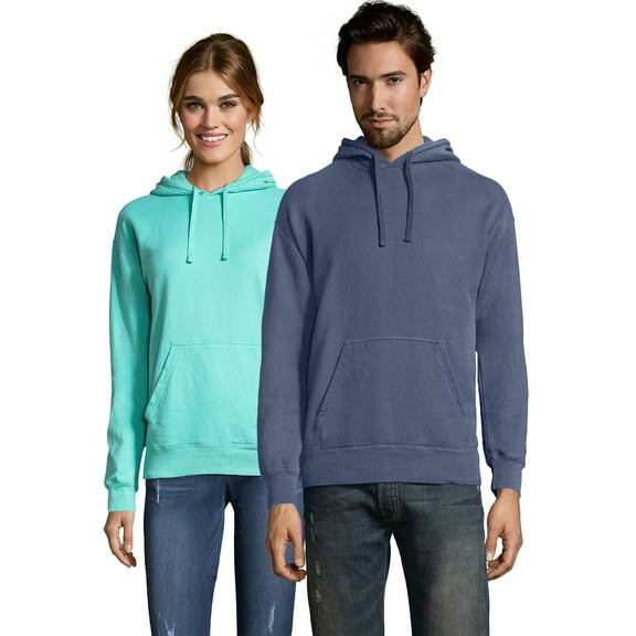 Hanes Fleece Hoodie Sweatshirt Unisex ComfortWash Garment Dyed Men Womens