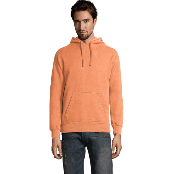 GDH450 Hanes Unisex Comfortwash Garment Dyed Fleece Hoodie Horizon Orange L