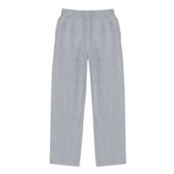 Hanes EcoSmart Boys' Fleece Sweatpants, Open Leg Light Steel XS