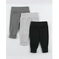 thumbnail image 1 of Hanes Flexy Baby Knit Pull-On Jogger Pants, 4-Way Stretch, Adjustable Waistband and Cuffs, Boys & Girls, 3-Pack Neutral Assorted 18M-24M, 1 of 2