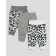 thumbnail image 1 of Hanes Flexy Baby Knit Pull-On Jogger Pants, 4-Way Stretch, Adjustable Waistband and Cuffs, Boys & Girls, 3-Pack Black Grey Camo Assorted 0-6M, 1 of 2