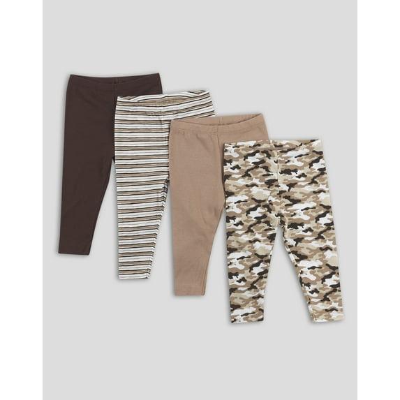 Hanes Flexy Baby Knit Pull-On Pants, 4-Way Stretch, Boys & Girls, 4-Pack Bw5 Assortment 18M-24M