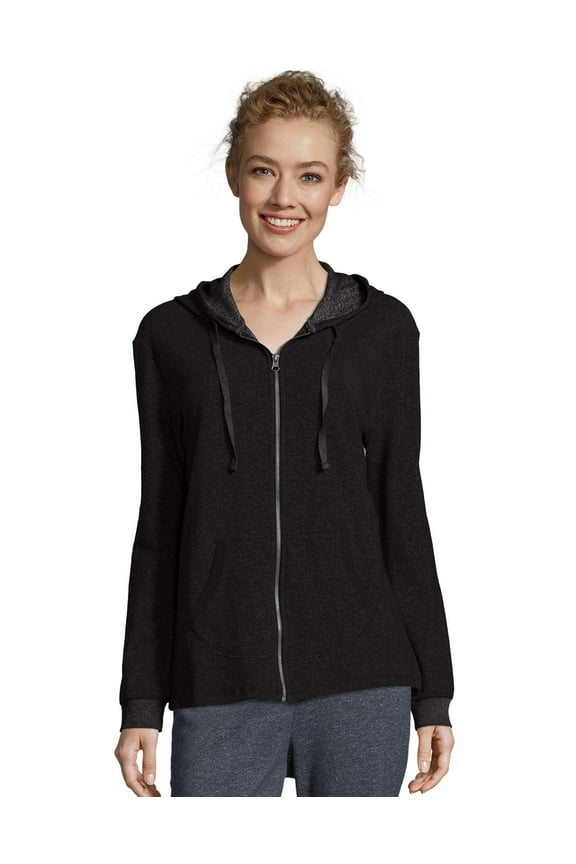 French Terry Hoodie Full Zip Sweatshirt w ith Pockets, Sizes S-XXL