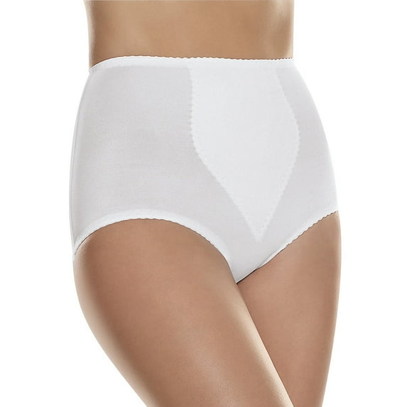 Hanes Front Panel Women’s Shaping Brief Pack, 100% Cotton Lining, 2-Pack White XL