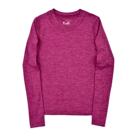 Hanes Girl's 4-way Stretch Baselayer Space Dye Crew Undershirt (Little Girls & Big Girls)