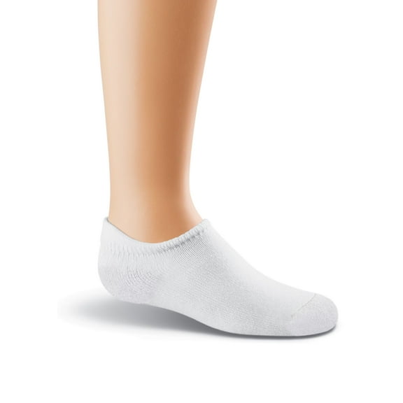 Hanes Girl`s Classics Low Cut, S, White