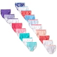 thumbnail image 1 of Hanes Girls' 18-Pack Brief Bundle, Assorted (Assorted, 16 (30" Wasit / 109-120 Pounds)), 1 of 2