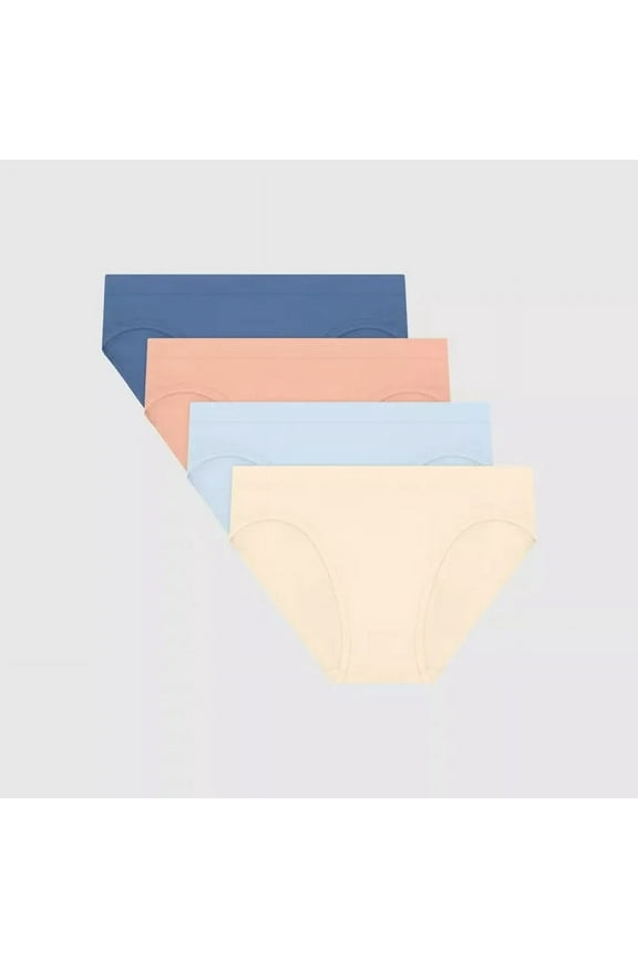 Underwear Bikini Pack, 4-Pack, Seamless Panties, 4-Way Stretch, Assorted