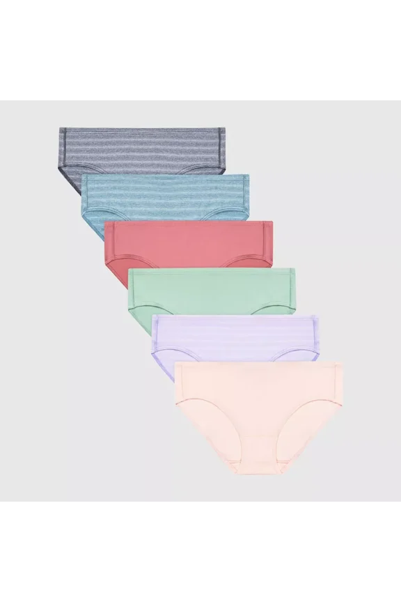 Girls' 6pk Microfiber Hipster Underwear - 12