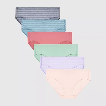 Hanes Girls' 6pk Microfiber Hipster Underwear - 16