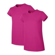 Hanes Girls Basic Short Sleeve T-Shirts, 2-Pack, Sizes 4-16