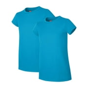 Hanes Girls Basic Short Sleeve T-Shirts, 2-Pack, Sizes 4-16
