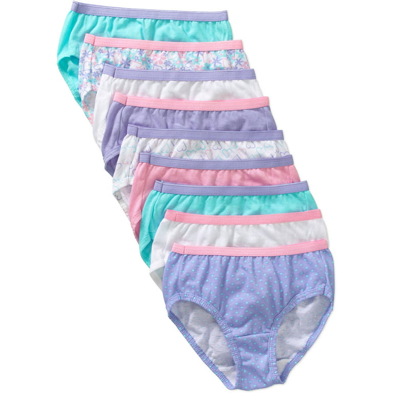  Hanes Girls Assorted Briefs 9 Pack - P913BR - Assorted