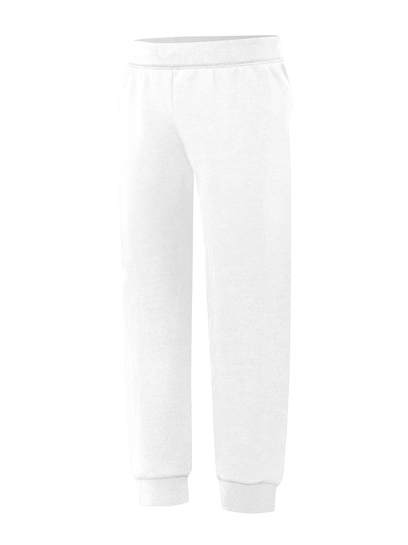 EcoSmart Girls' Jogger Sweatpants White L