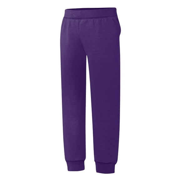 Hanes EcoSmart Girls' Jogger Sweatpants Purple Thora M