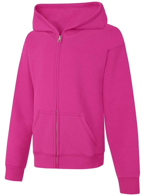 Hanes Girls ComfortSoft Eco Smart Full-Zip Hoodie Sweatshirt, Sizes 4-16