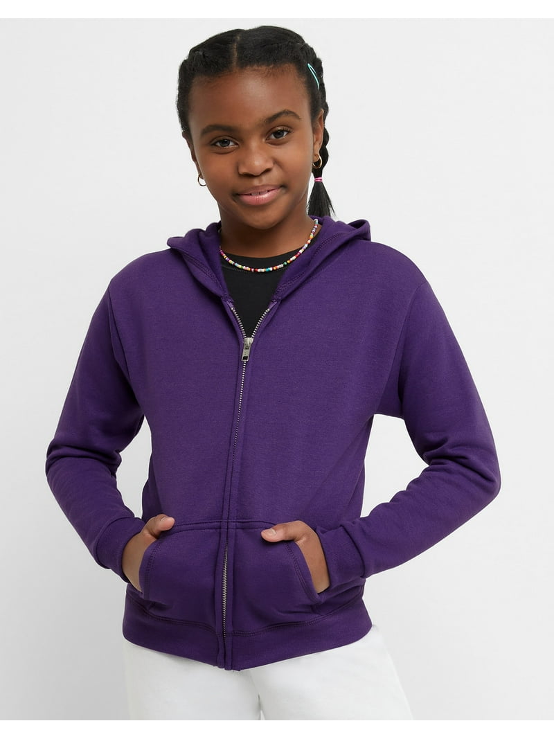 Hanes EcoSmart Soft Zipper Hoodie Jacket for Girls, Youth Sizes