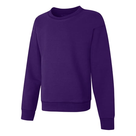 Hanes EcoSmart Girls' Fleece Sweatshirt Purple Thora S