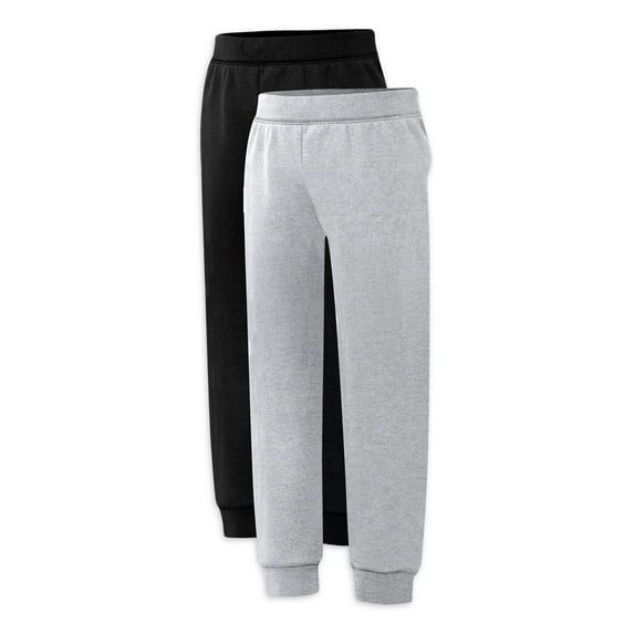 Hanes Girls ComfortSoft EcoSmart Fleece Jogger Sweatpants, 2-Pack, Sizes 4-16