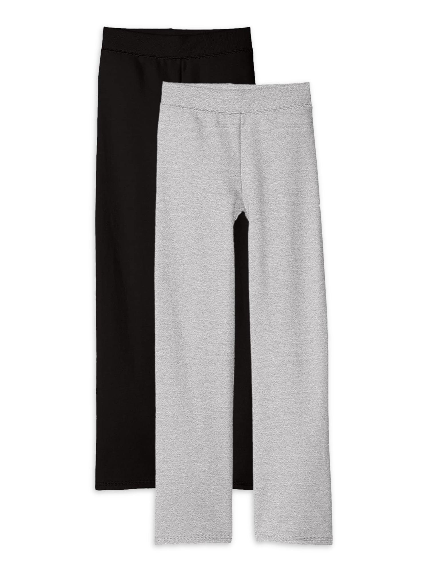 Hanes Girls ComfortSoft EcoSmart Fleece Open Bottom Leg Sweatpants, 2-Pack,  Sizes 4-16 