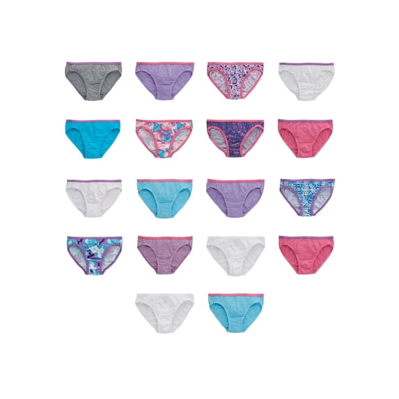 Hanes Girls Core Cotton Bikini 14+4pk