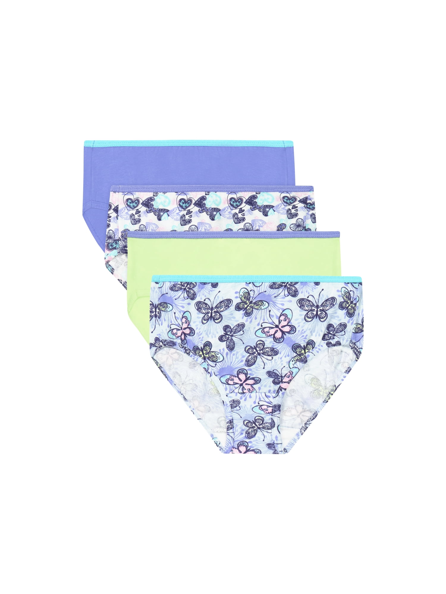 Hanes Girls' Cotton Brief Underwear, 4-Pack