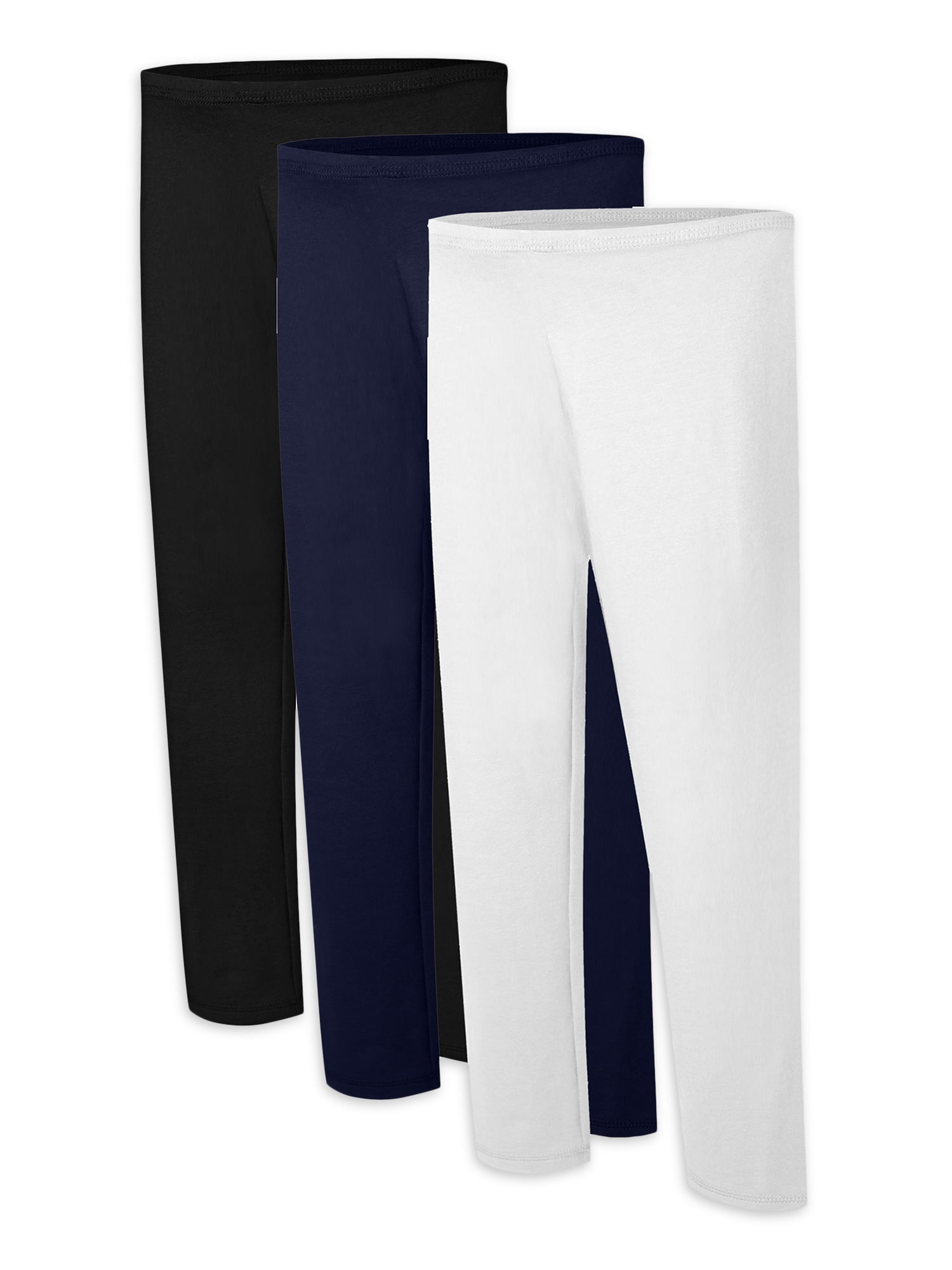 Hanes Girls Cotton Leggings 3 Pack Sizes 4 16 Walmart