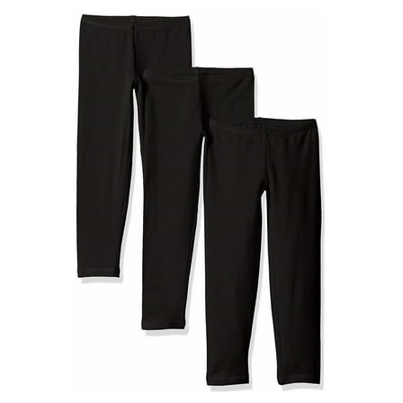 Hanes Girls' Legging 3-Pack Black M