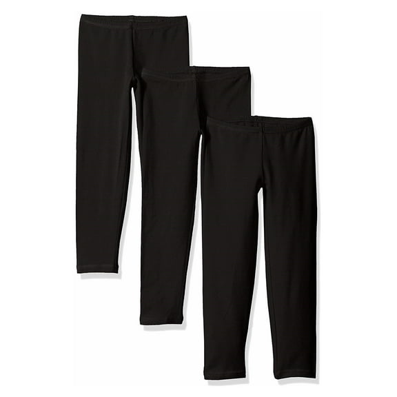 Hanes Girls' Legging 3-Pack Black M