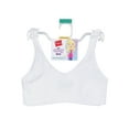 thumbnail image 1 of Hanes Girls' Cozy Seamless Wirefree Pullover Bra 2-Pack White/White M, 1 of 4