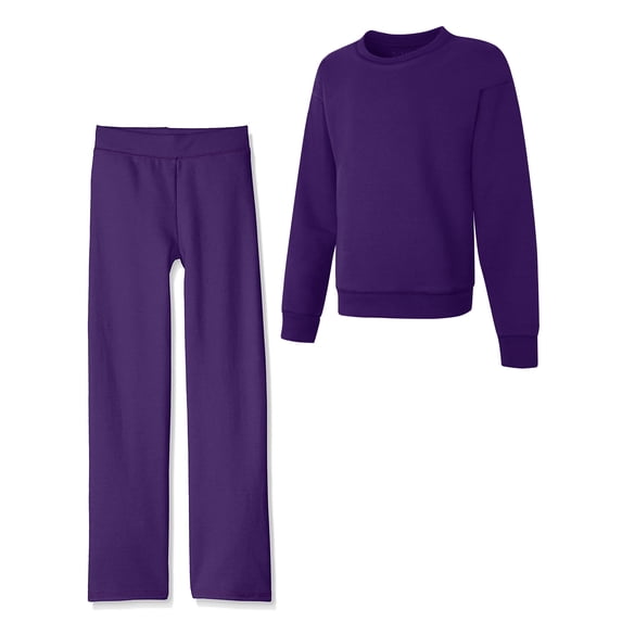 Hanes Girls' EcoSmart® Crew Sweatshirt and Sweatpant