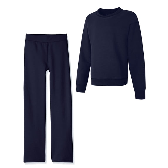 Hanes Girls' EcoSmart® Crew Sweatshirt and Sweatpant