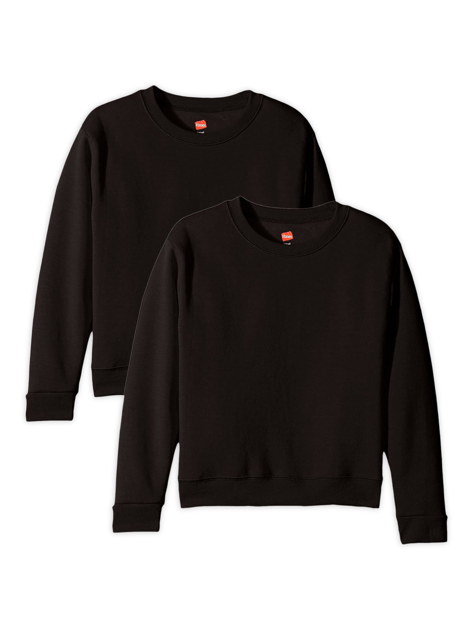 Hanes Girls EcoSmart Sweatshirt 2 Pack Black L Walmart